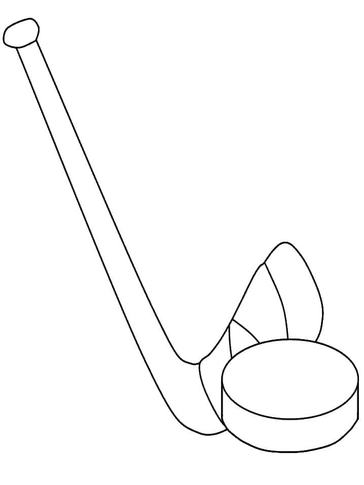 Desenhos de Hockey simples em crianças para colorir