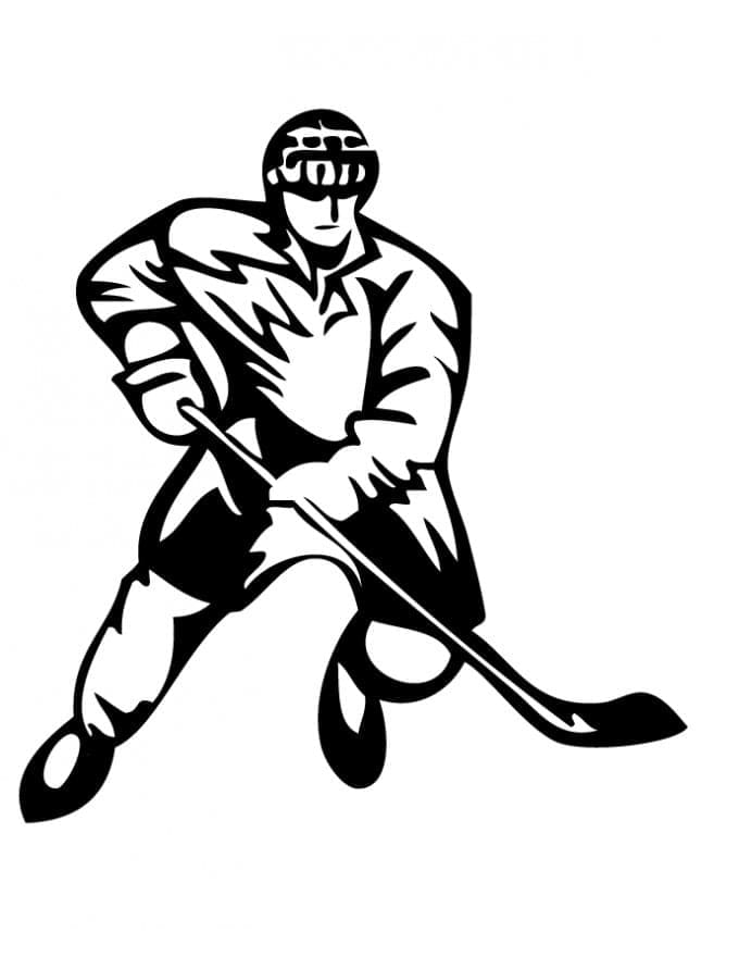 Desenhos de Hockey simples grátis para colorir