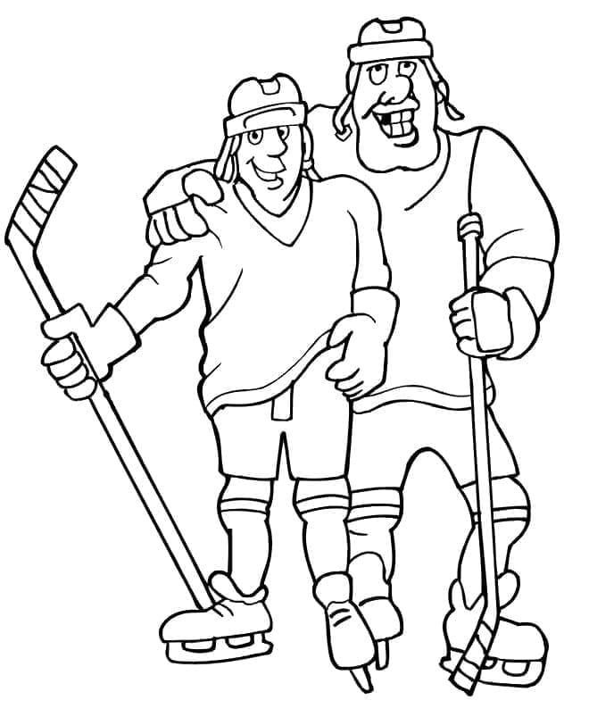 Desenhos de Hockey simples imprimível para colorir
