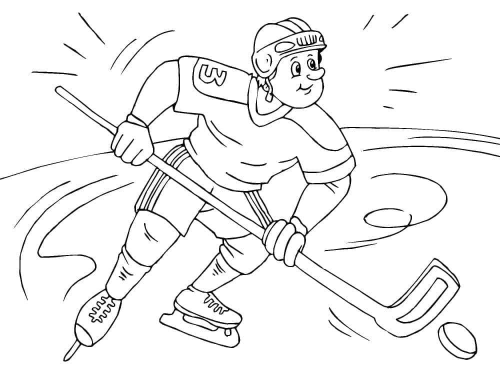 Desenhos de Hockey simples para colorir