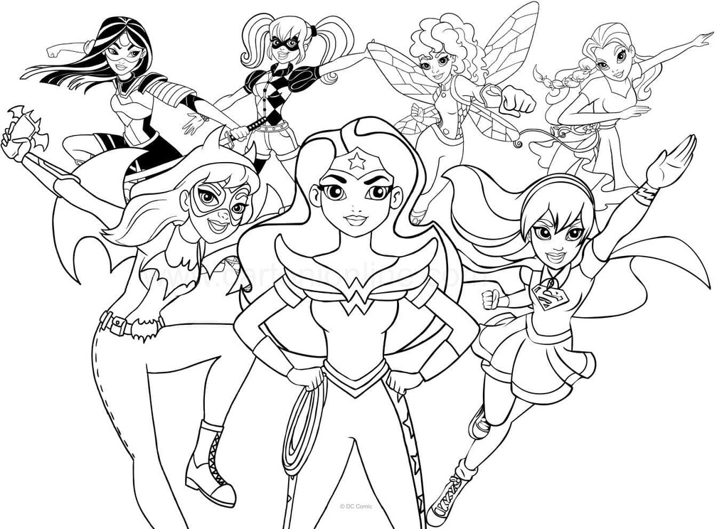 Desenhos de Imagem DC Super Hero Girls para colorir