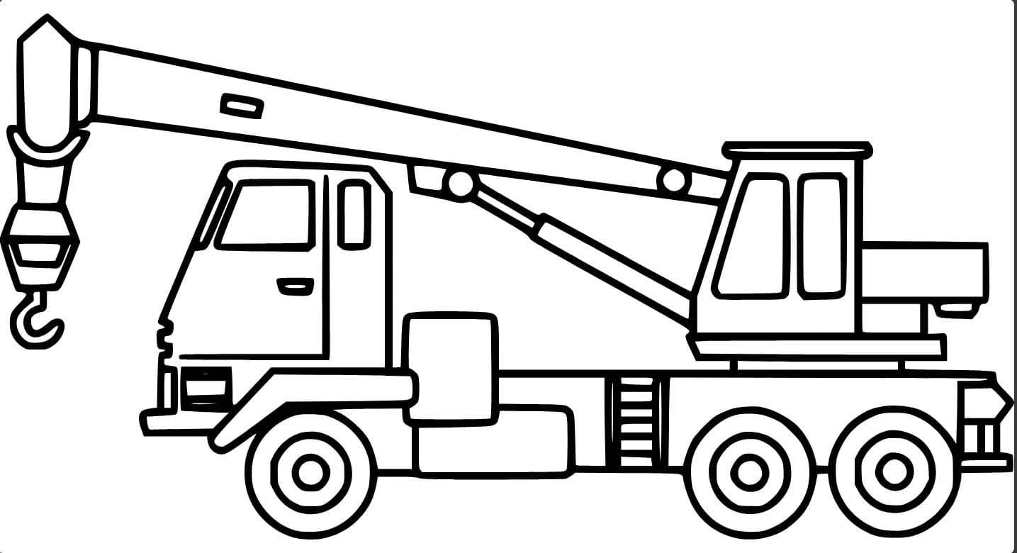 Desenhos de Imagem Guindaste fácil para colorir