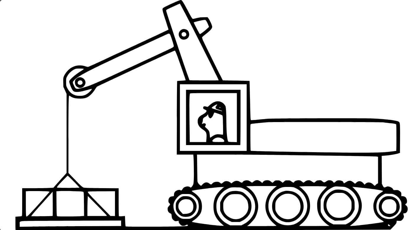 Desenhos de Imagem Guindaste gratuita para colorir