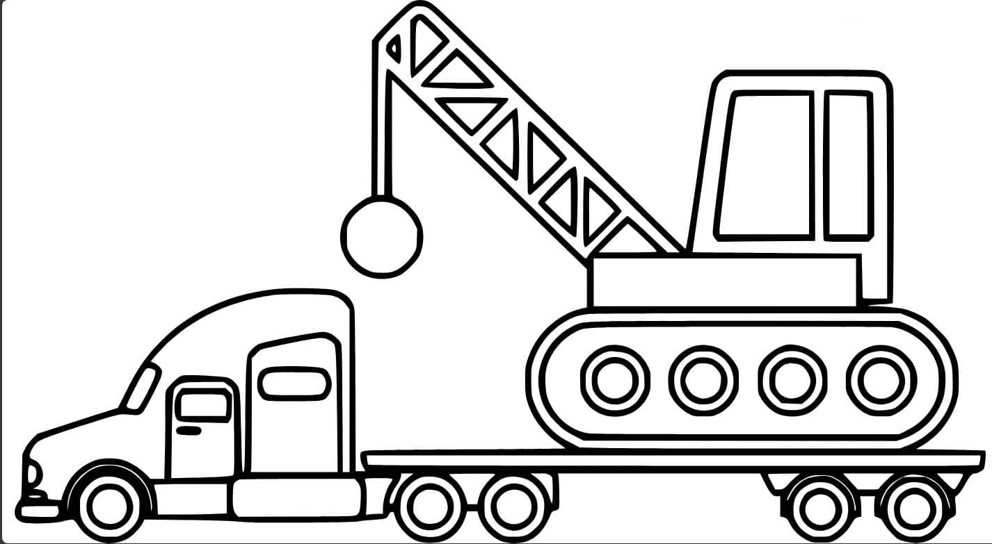 Desenhos de Imagem Guindaste impressão gratuita para colorir