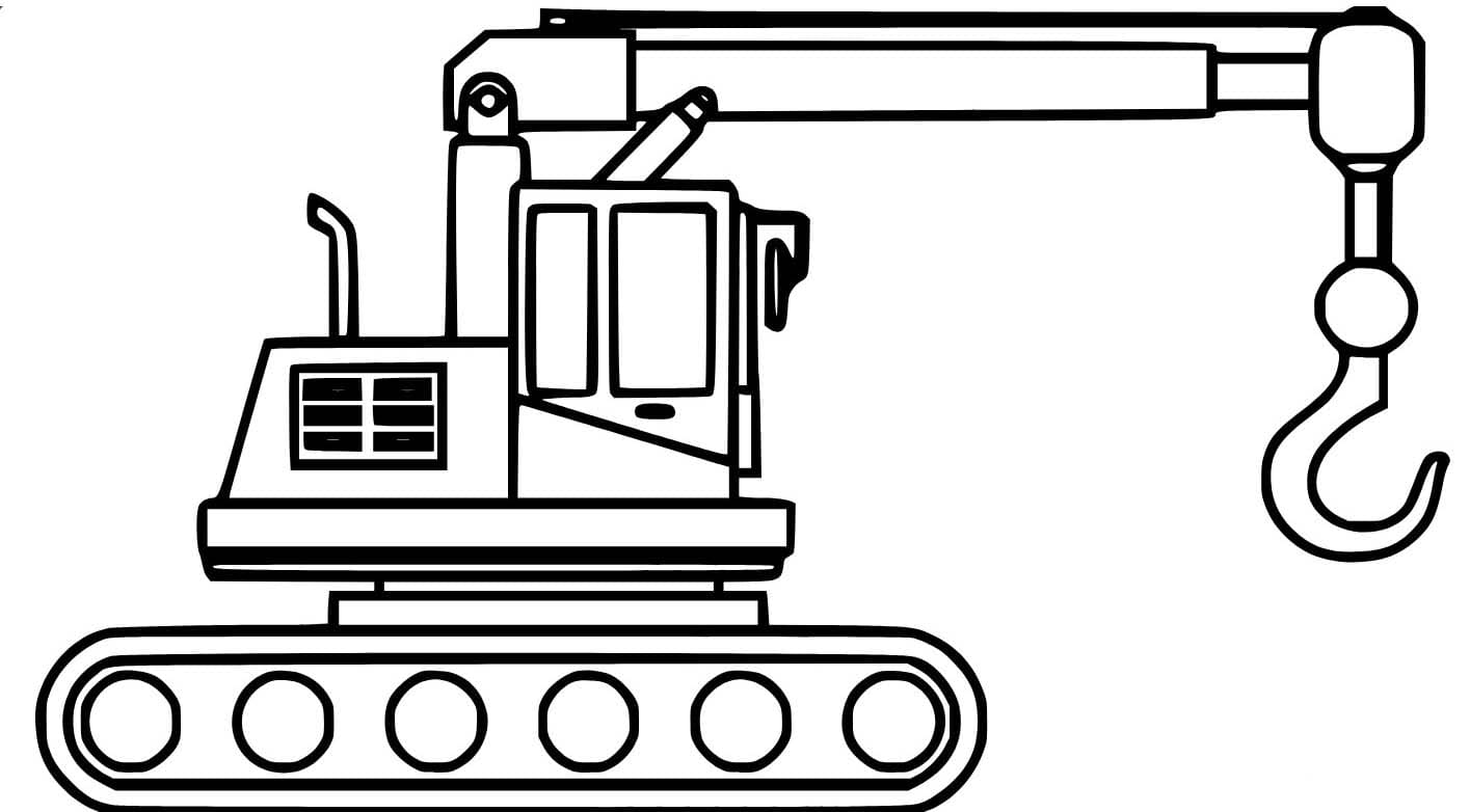 Desenhos de Imagem Guindaste impressão para colorir