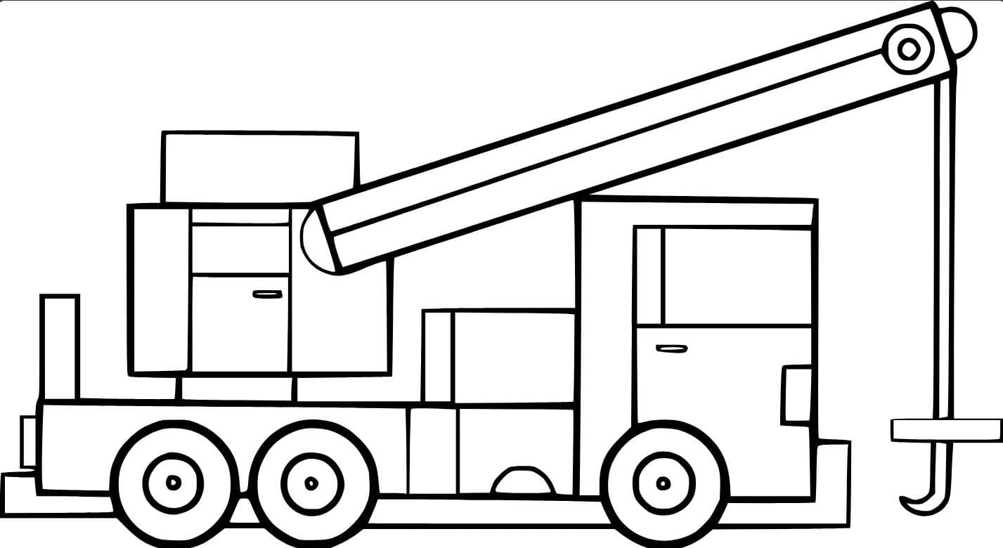 Desenhos de Imagem Guindaste para crianças para colorir