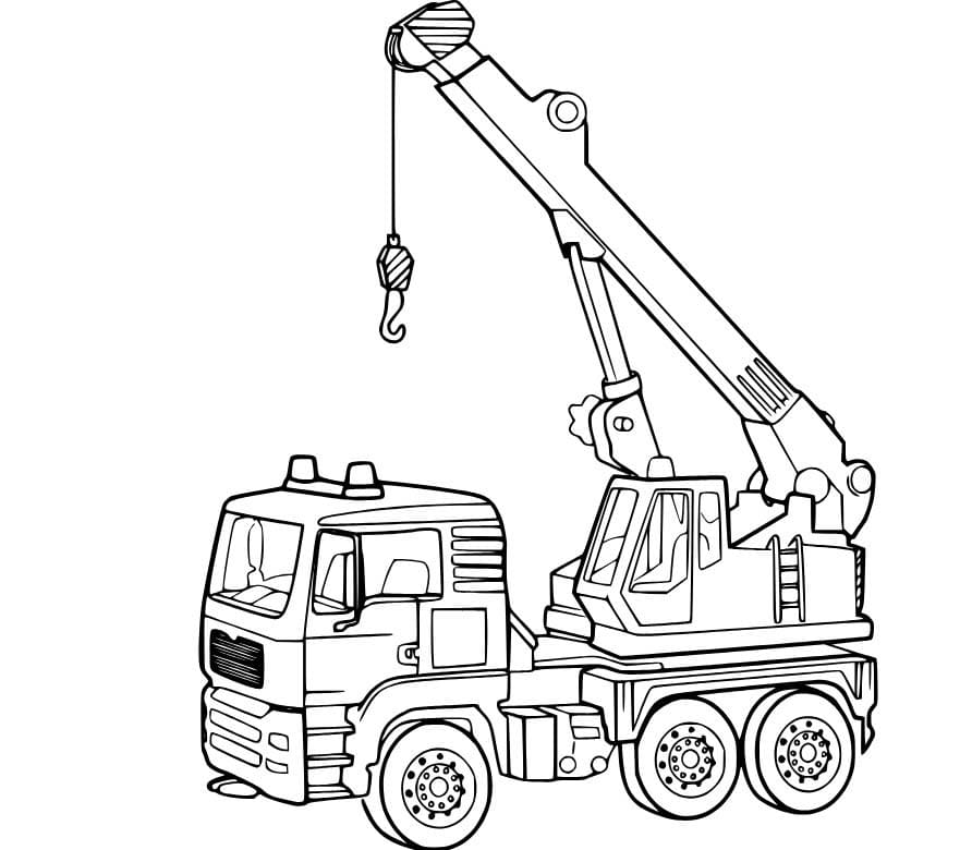 Desenhos de Imagem Guindaste simples para colorir