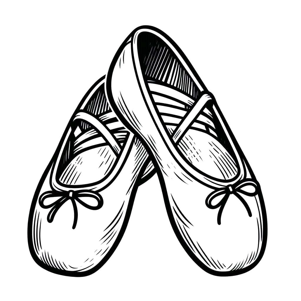 Desenhos de Imagem Sapatos de Bailarina impressão gratuita para colorir