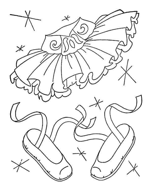 Desenhos de Imagem Sapatos de Bailarina para colorir