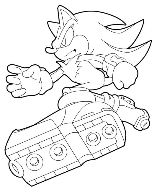 Desenhos de Imagem Shadow the Hedgehog para colorir