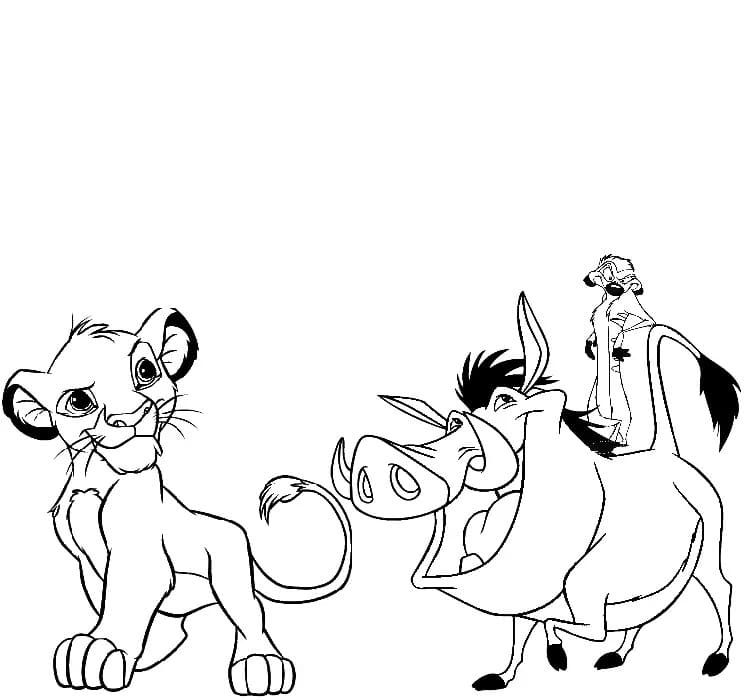 Desenhos de Imagem Simba impressão para colorir