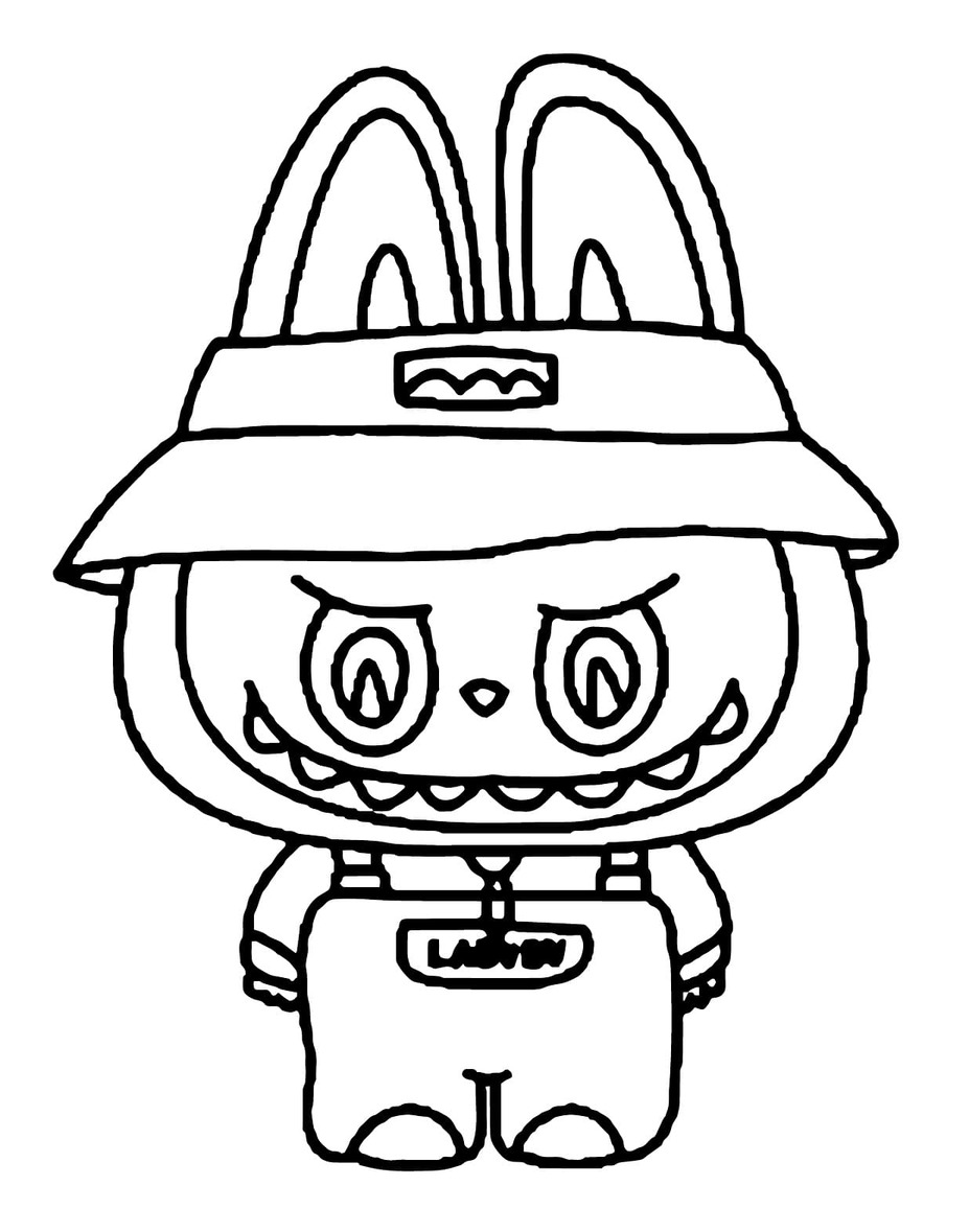 Desenhos de Labubu básico em crianças para colorir