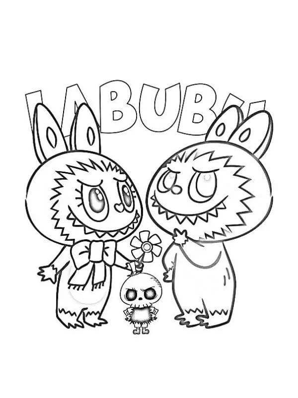 Desenhos de Labubu fácil em crianças para colorir