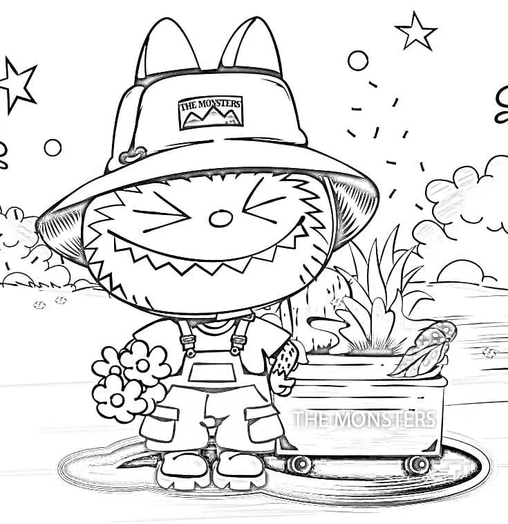 Desenhos de Labubu imprimível para crianças para colorir