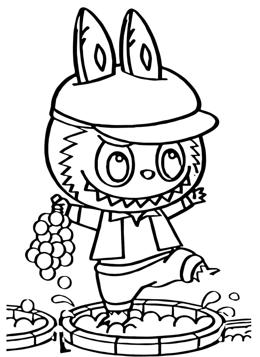 Desenhos de Labubu muito bonitinho para colorir