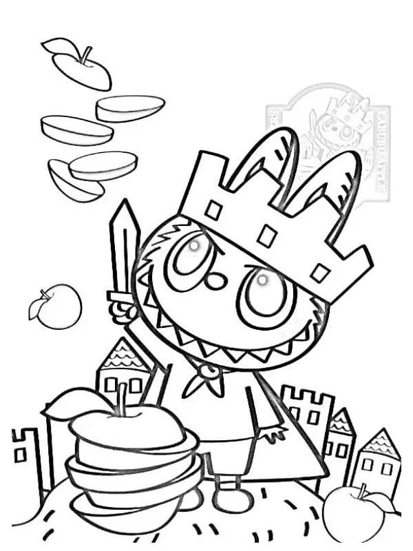 Desenhos de Labubu muito singelo para colorir