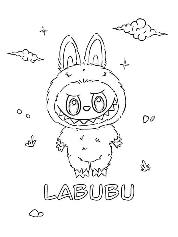 Desenhos de Labubu singelo para colorir