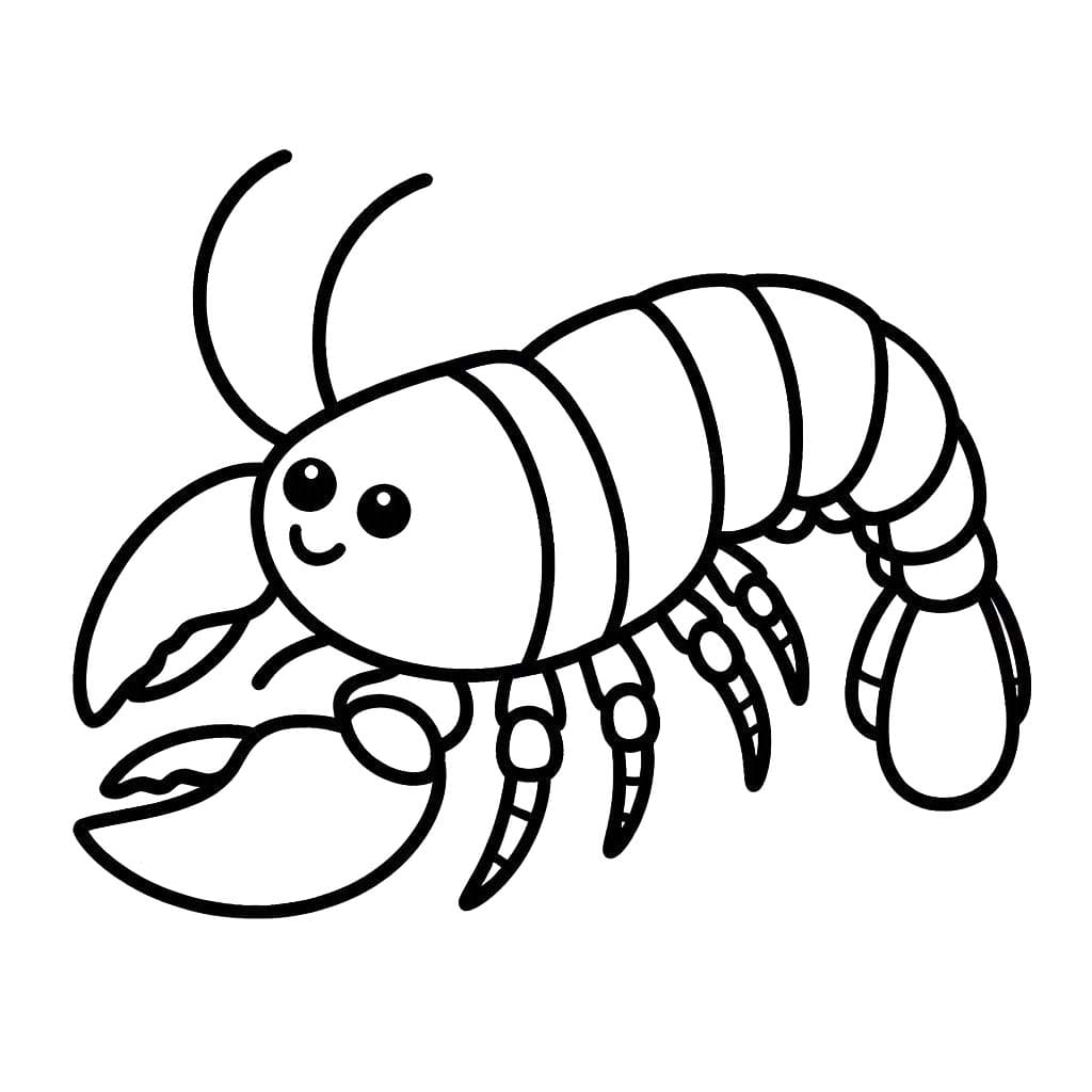 Desenhos de Lagosta 2 para colorir