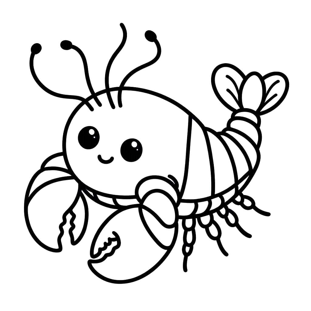 Desenhos de Lagosta 4 para colorir