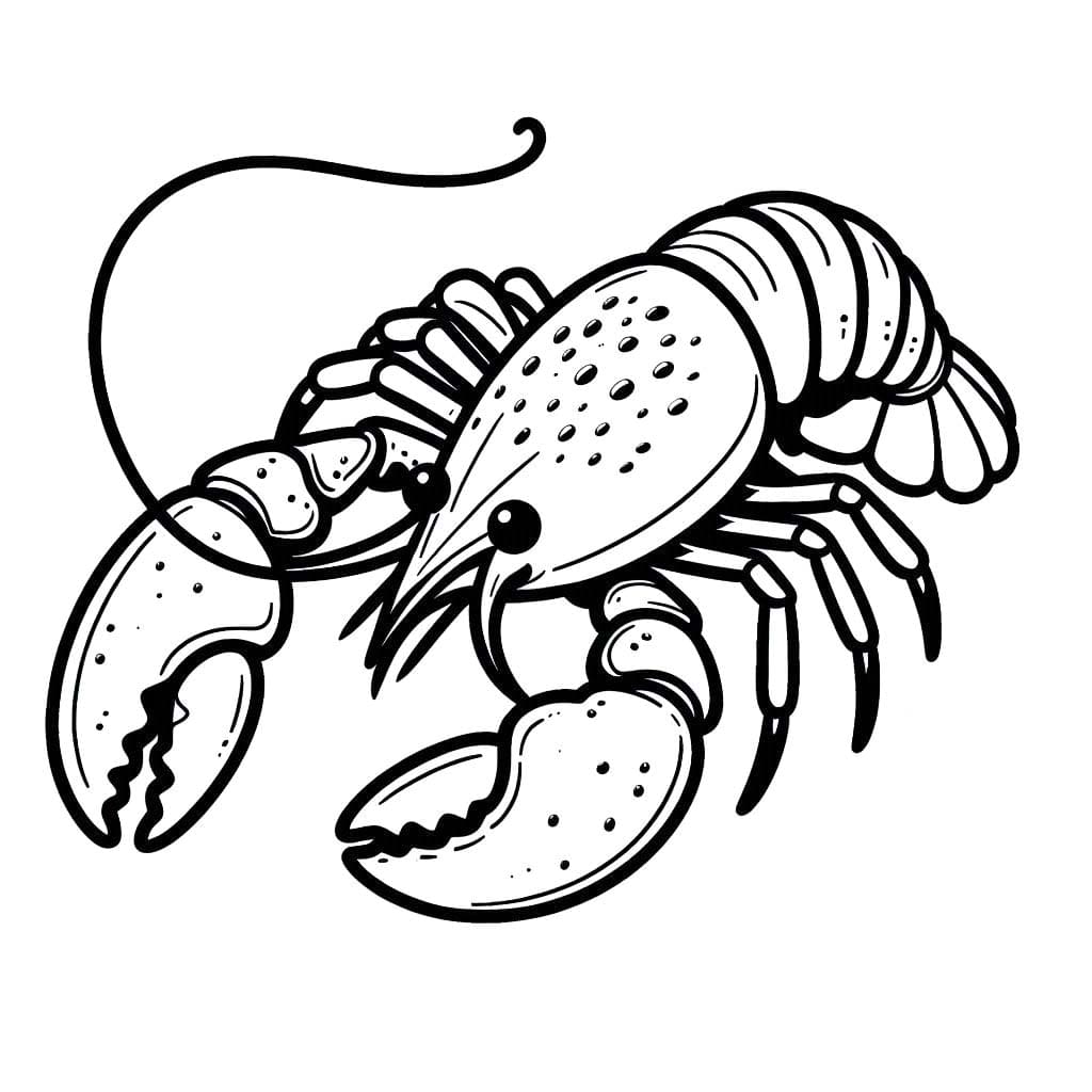 Desenhos de Lagosta 6 para colorir
