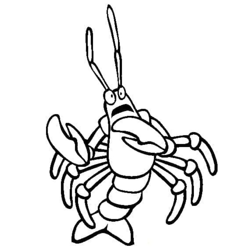 Desenhos de Lagosta fofo para colorir