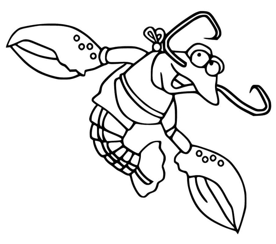 Desenhos de Lagosta muito básico para colorir