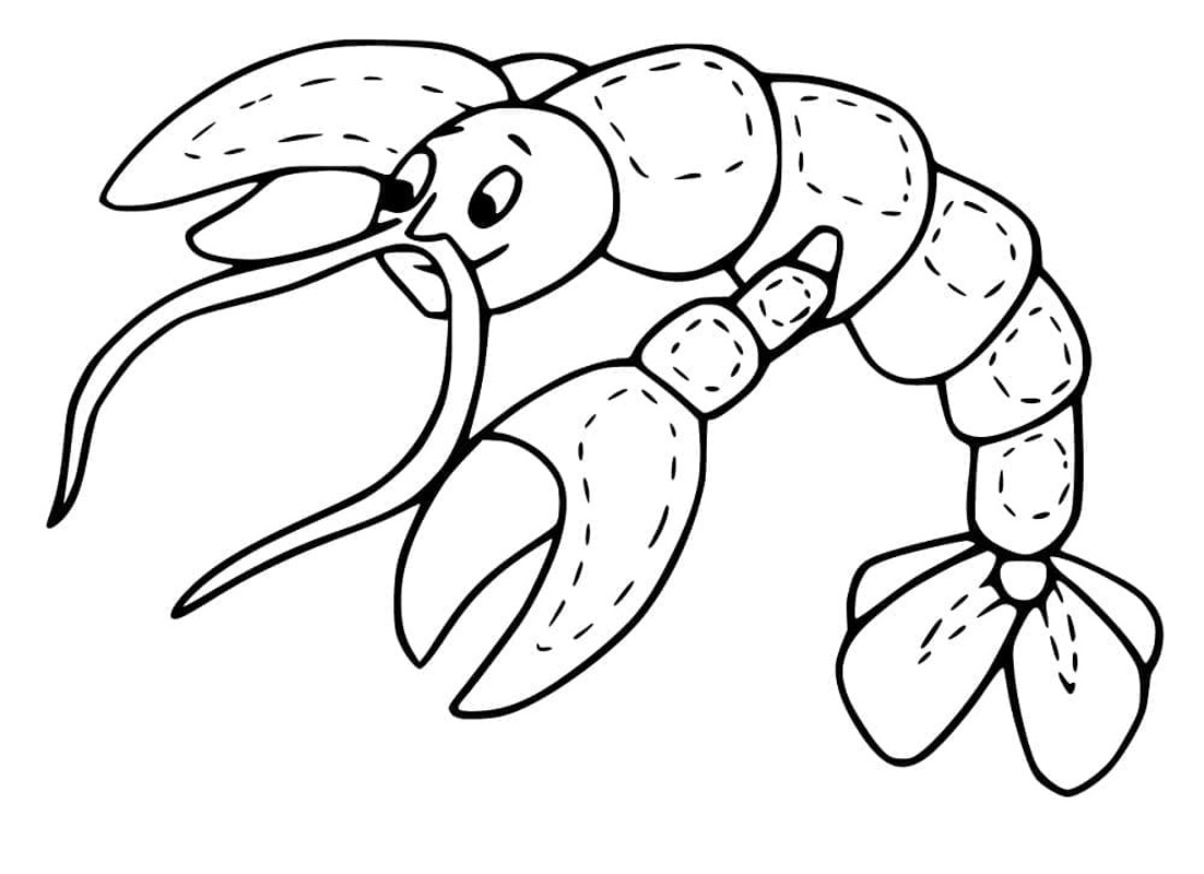 Desenhos de Lagosta para crianças para colorir