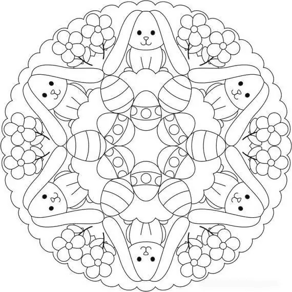 Desenhos de Mandalas para crianças para colorir