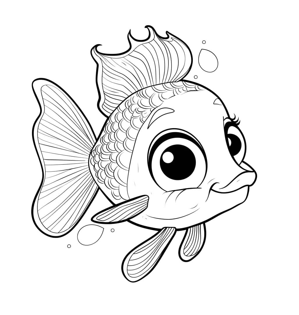Peixe impressão gratuita para colorir