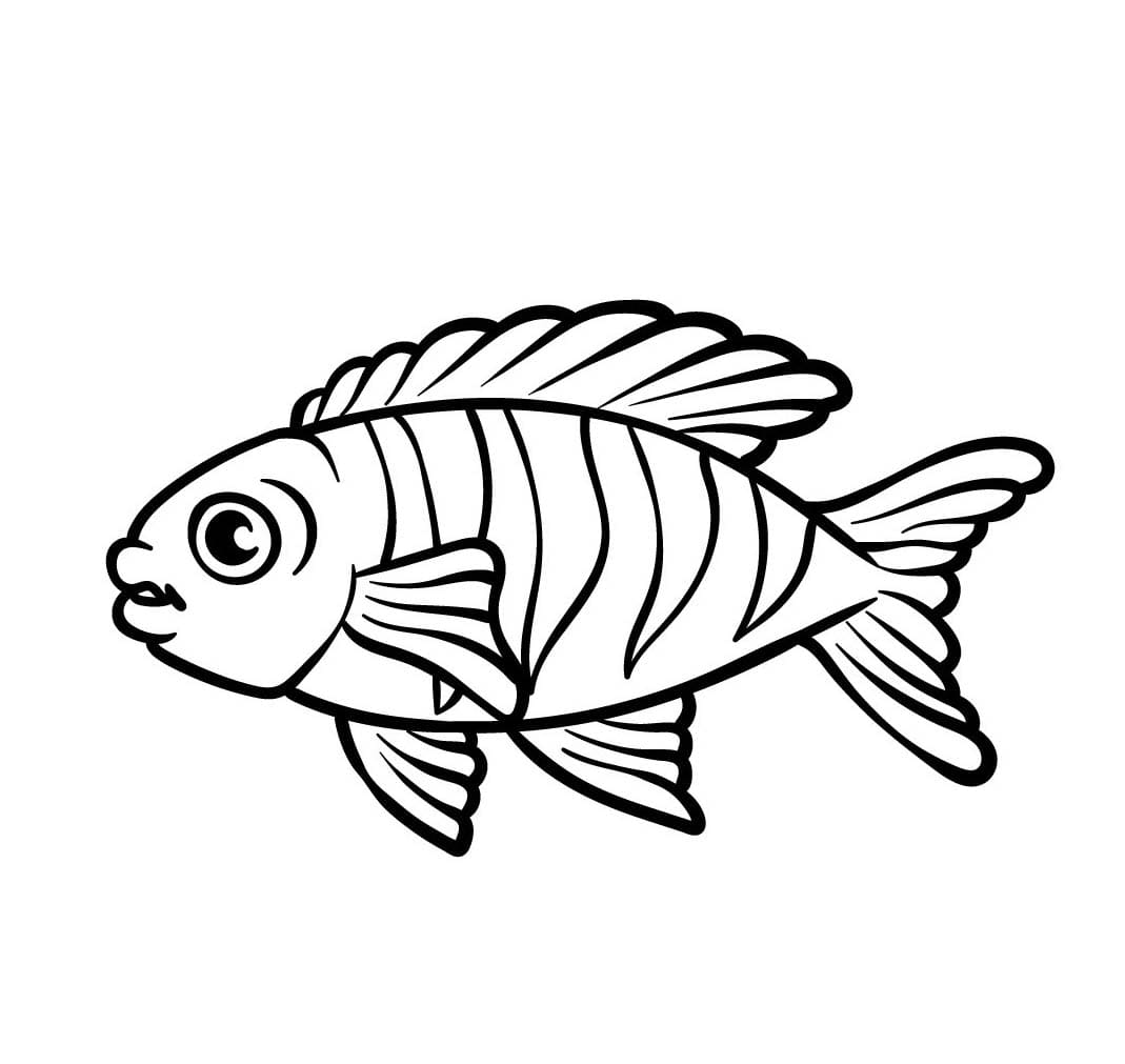 Peixe impressão para colorir