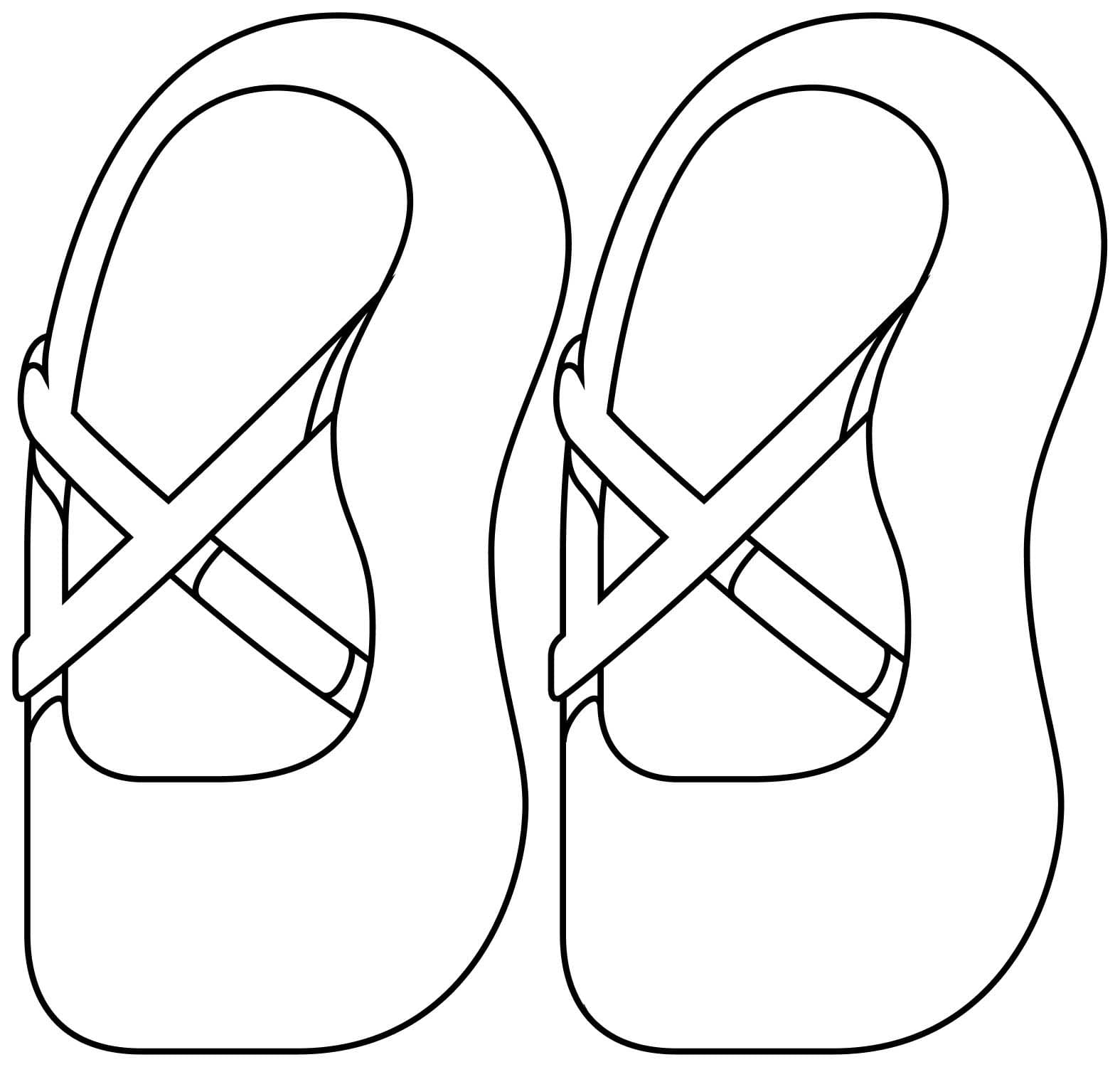 Desenhos de Sapatos de Bailarina fácil para colorir