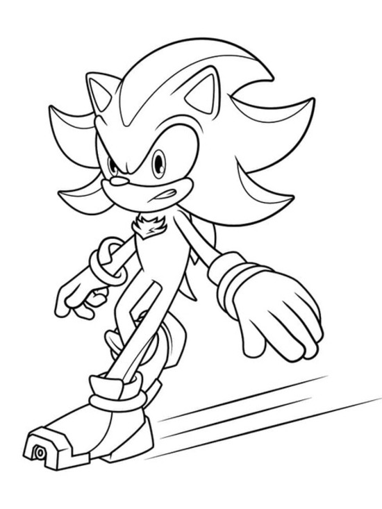 Desenhos de Shadow the Hedgehog básico grátis para colorir