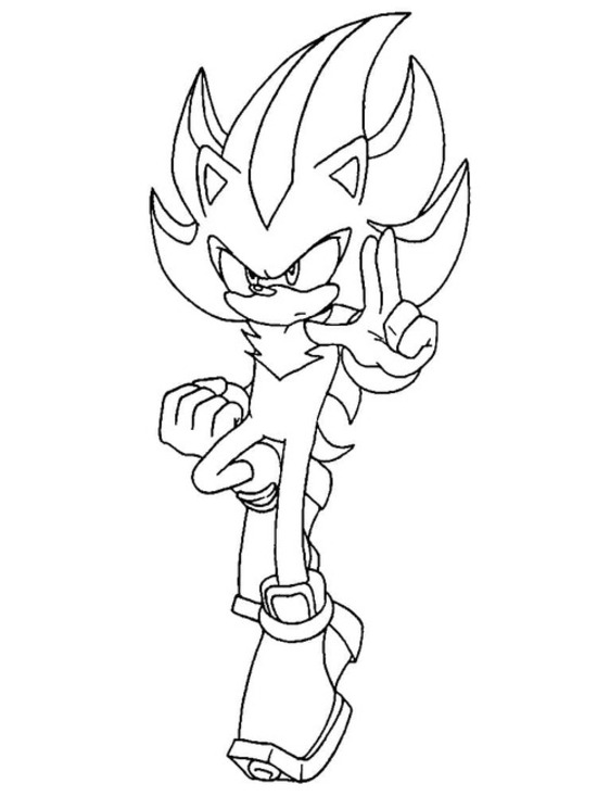 Desenhos de Shadow the Hedgehog básico impressão para colorir