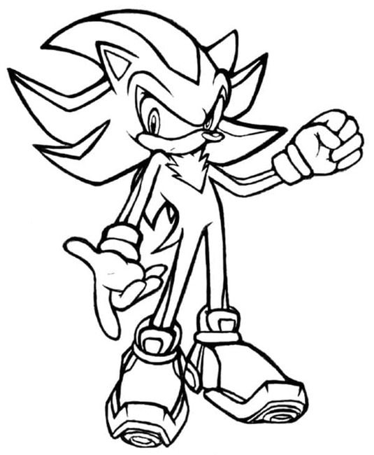 Desenhos de Shadow the Hedgehog Para Colorir