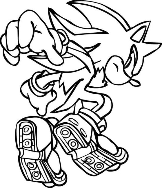 Desenhos de Shadow the Hedgehog grátis para crianças para colorir
