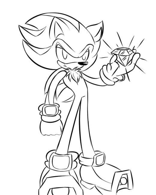 Desenhos de Shadow the Hedgehog impressão gratuita para colorir