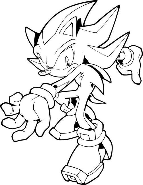 Desenhos de Shadow the Hedgehog impressão para colorir