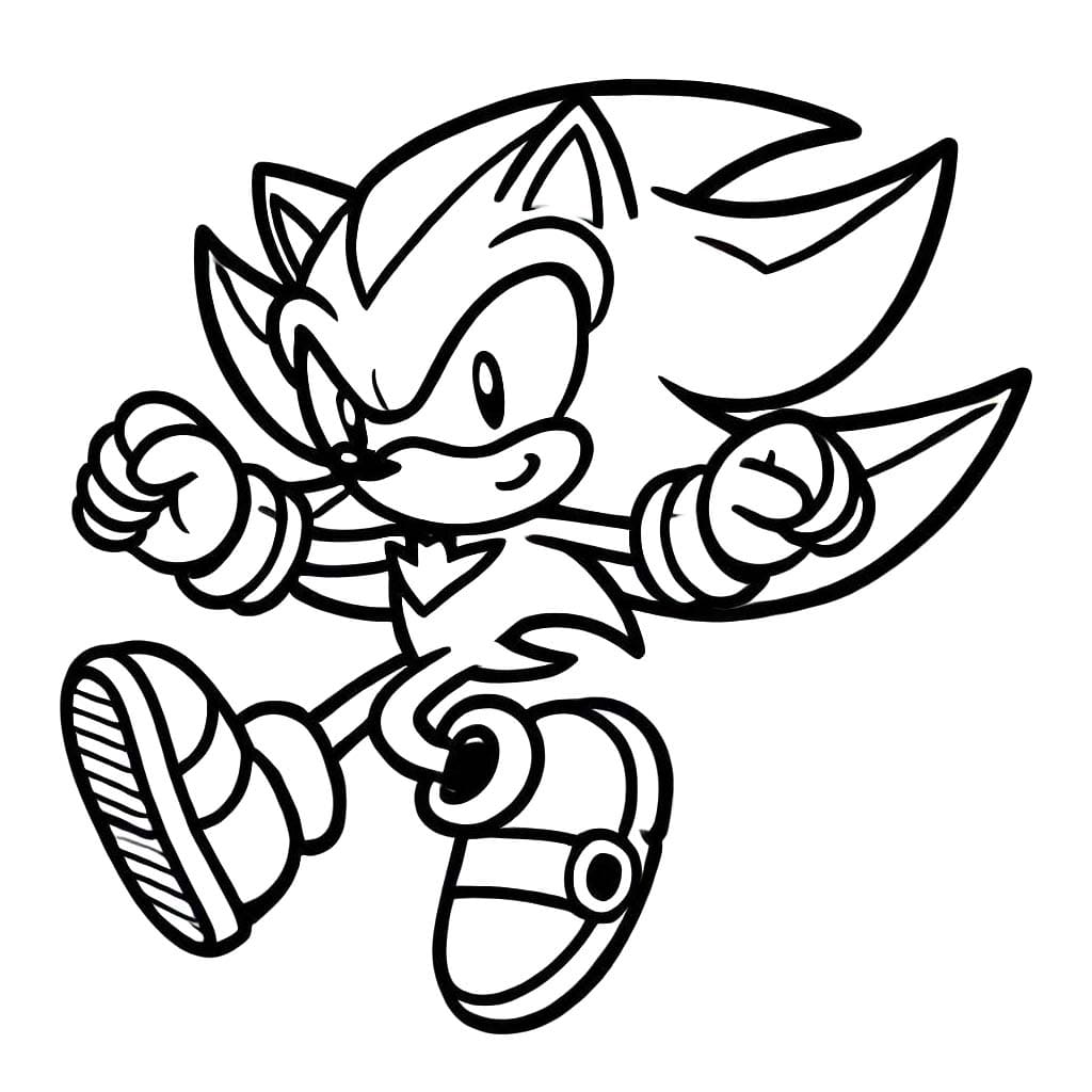 Desenhos de Shadow the Hedgehog imprimível para colorir