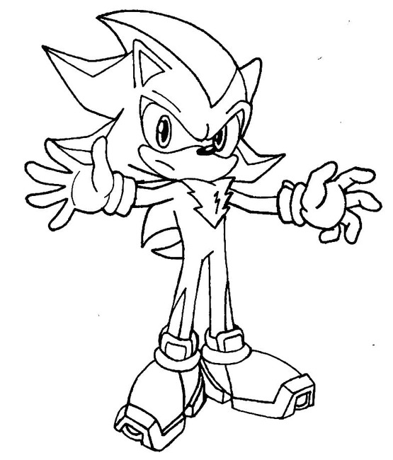 Desenhos de Shadow the Hedgehog para crianças para colorir