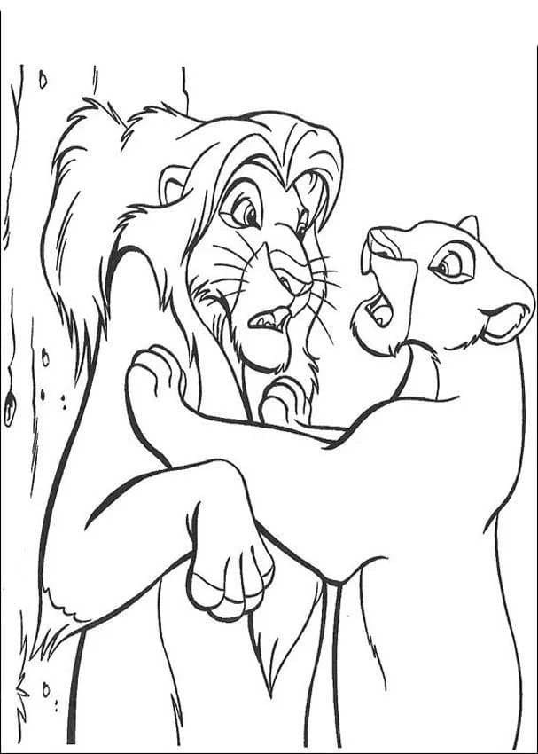 Desenhos de Simba impressão para colorir