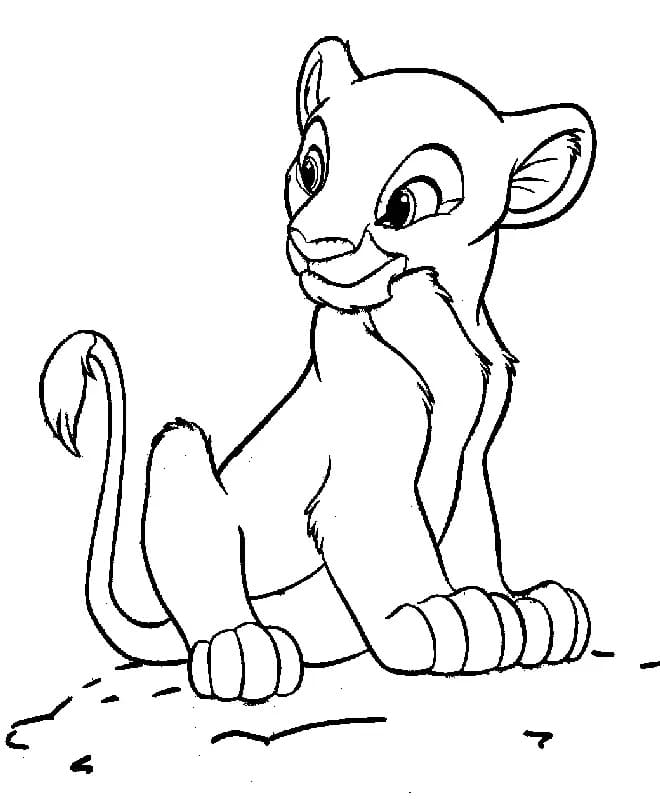 Desenhos de Simba simples para colorir