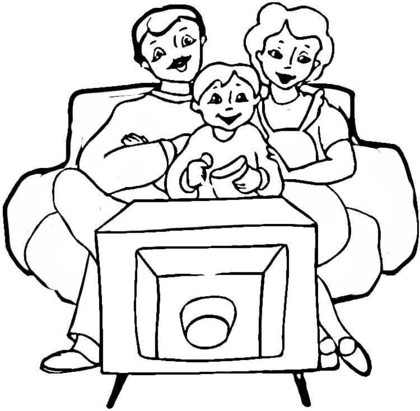 Desenhos de Televisão muito simples para colorir