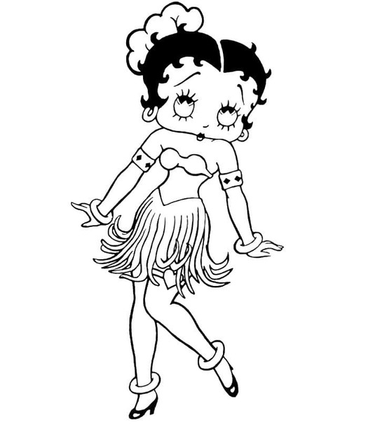Desenhos de Betty Boop básico grátis para colorir