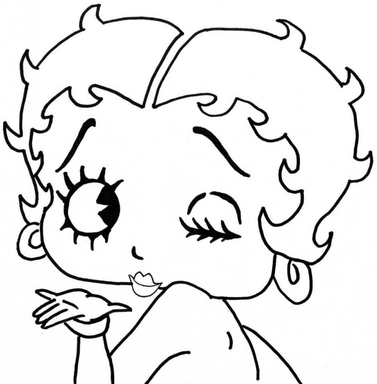 Desenhos de Betty Boop básico impressão para colorir