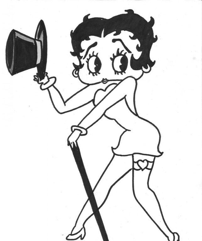 Desenhos de Betty Boop fofo para colorir