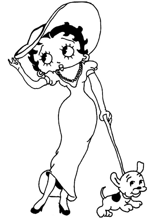 Desenhos de Betty Boop gratuita para colorir