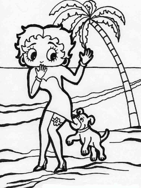 Desenhos de Betty Boop impressão gratuita para colorir