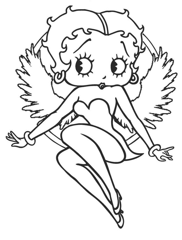 Desenhos de Betty Boop imprimível para crianças para colorir