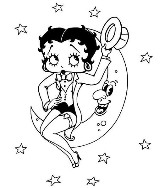 Desenhos de Betty Boop para crianças para colorir