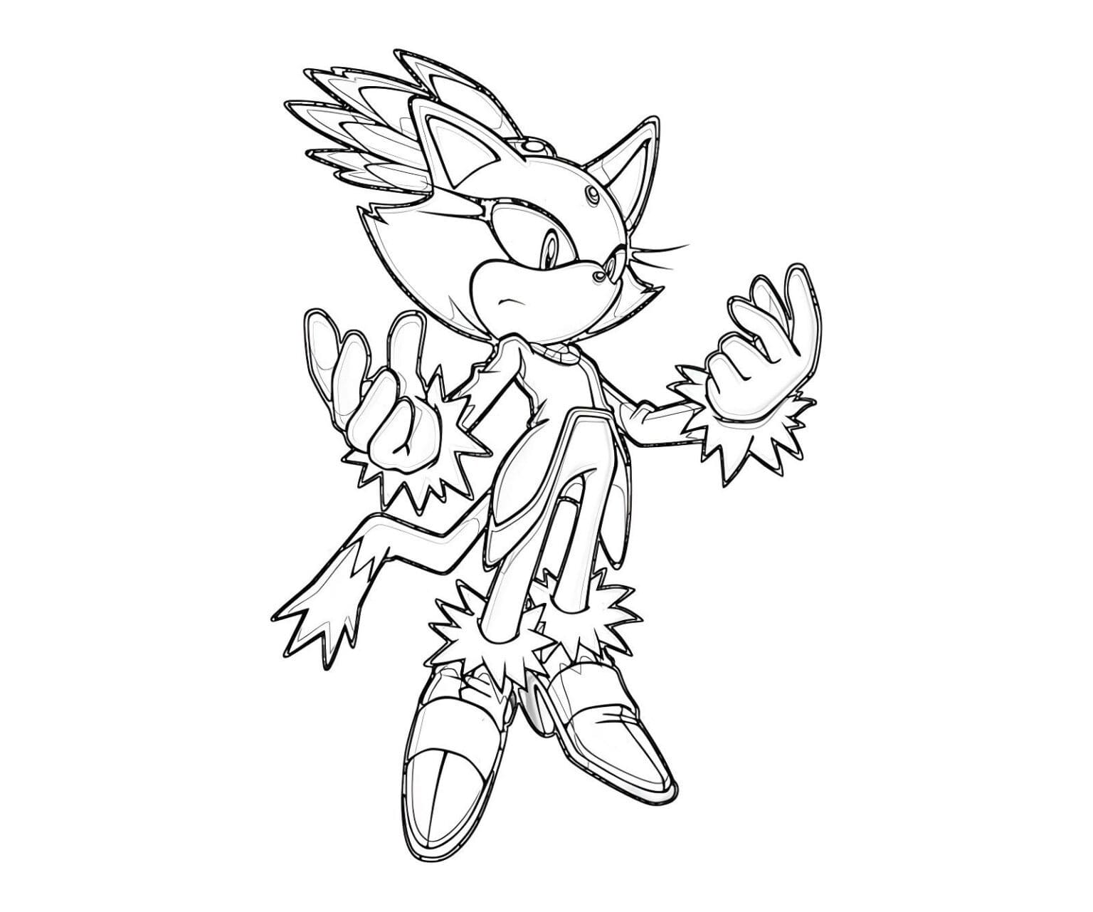 Desenhos de Blaze the Cat fácil em crianças para colorir